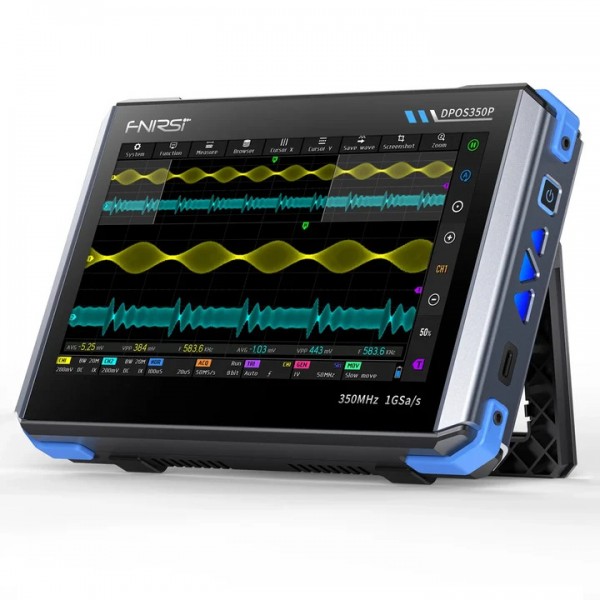 FNIRSI® DPOS350P 4-IN-1 350MHz 1GSPS Tablet Oscilloscope Signal Generator Spectrum Analyzer Frequency Response Analyzer FNIRSI® DPOS350P 4-IN-1 350MHz 1GSPS Tablet Oscilloscope Signal Generator Spectrum Analyzer Frequency Response Analyzer