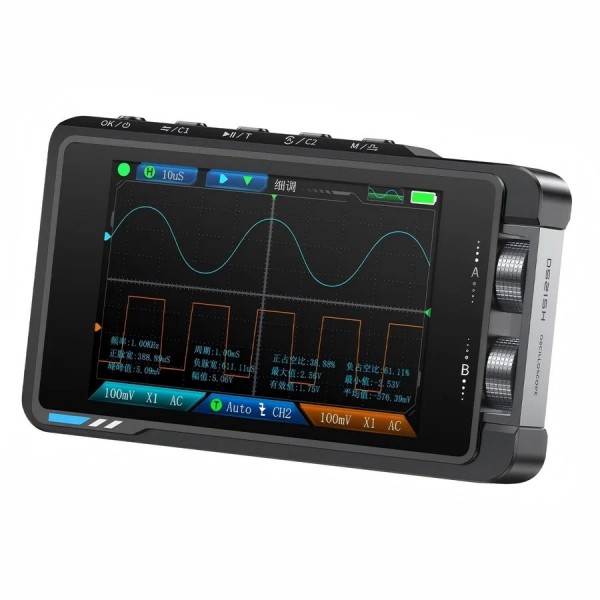 FNIRSI® DS215H PLUS 2-IN-1 50MHz 250MS/s Dual Channel Digital Oscilloscope DDS Function Singal Generator FNIRSI® DS215H PLUS 2-IN-1 50MHz 250MS/s Dual Channel Digital Oscilloscope DDS Function Singal Generator